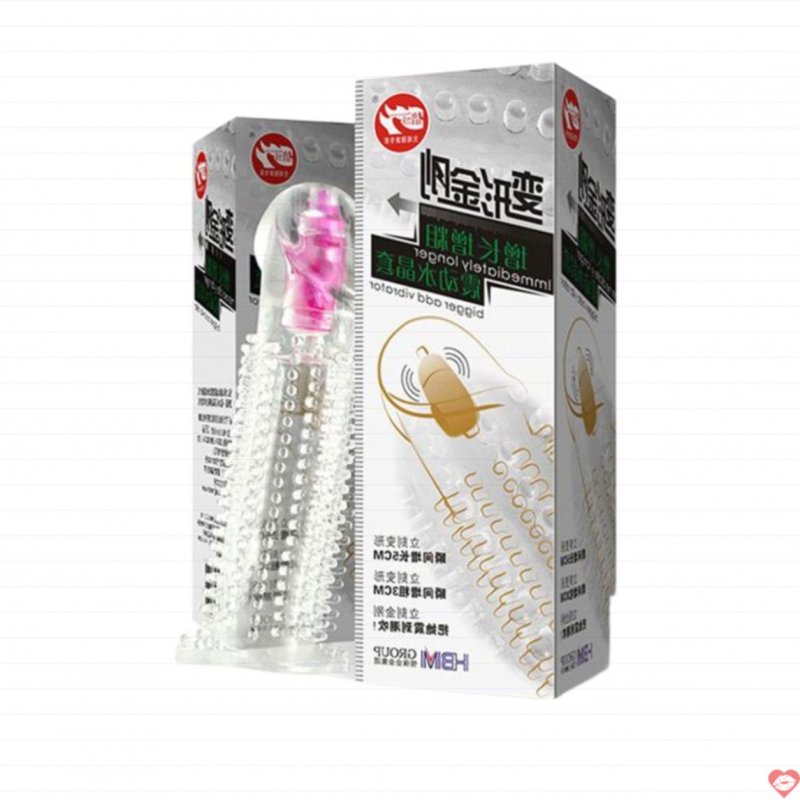 Bao cao su đôn dên trong suốt có rung ở đầu