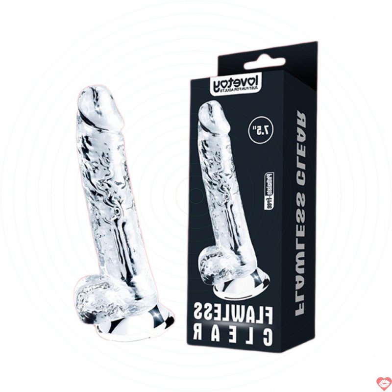Dương vật giả gắn tường Lovetoy Flawless Clear 75 inch