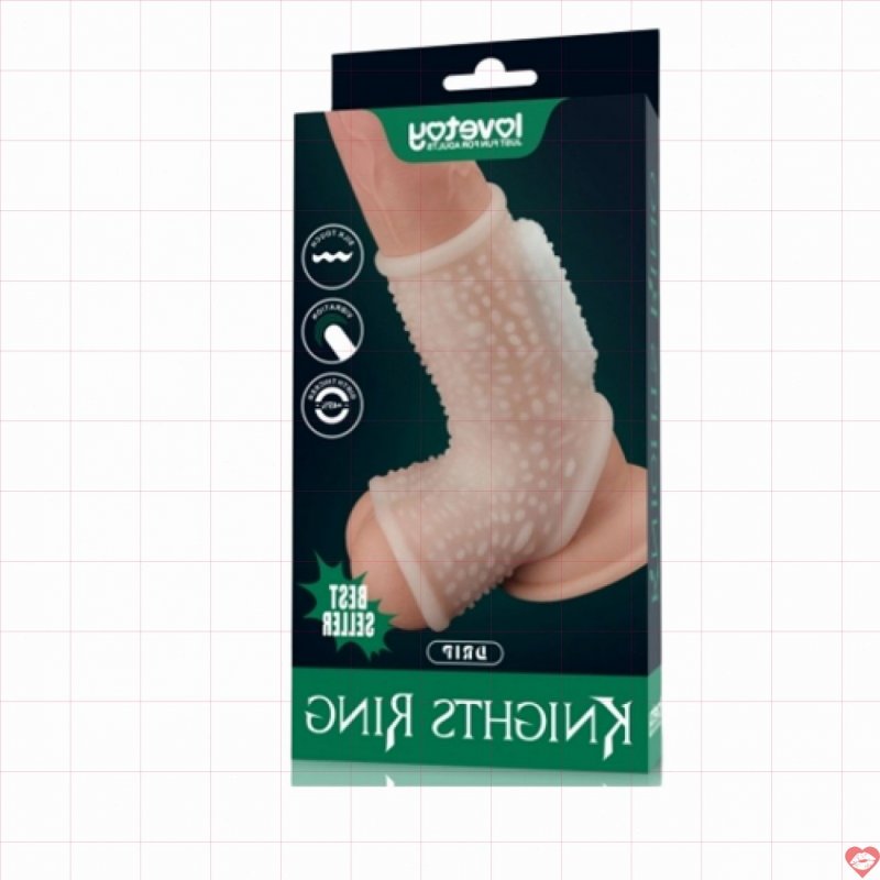 Khúc đôn silicon tròng bìu Lovetoy gai nhám có rung