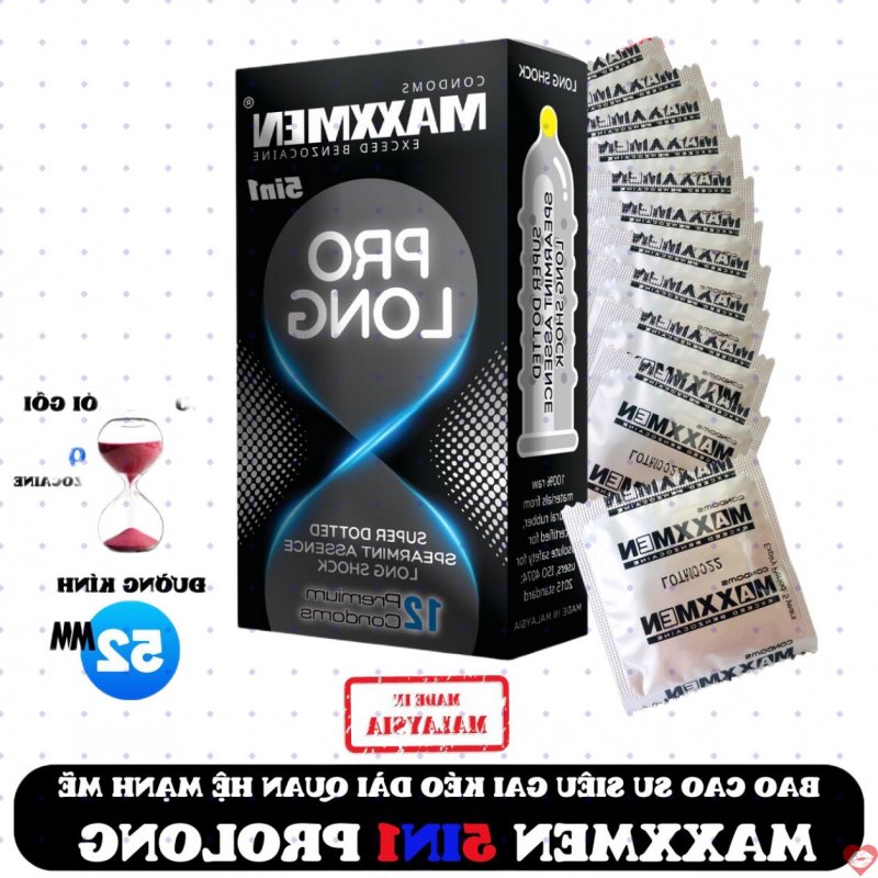Bao Cao Su Cao Cấp Maxman 5in1 Prolong - Kéo Dài Thời Gian - Gai Lớn