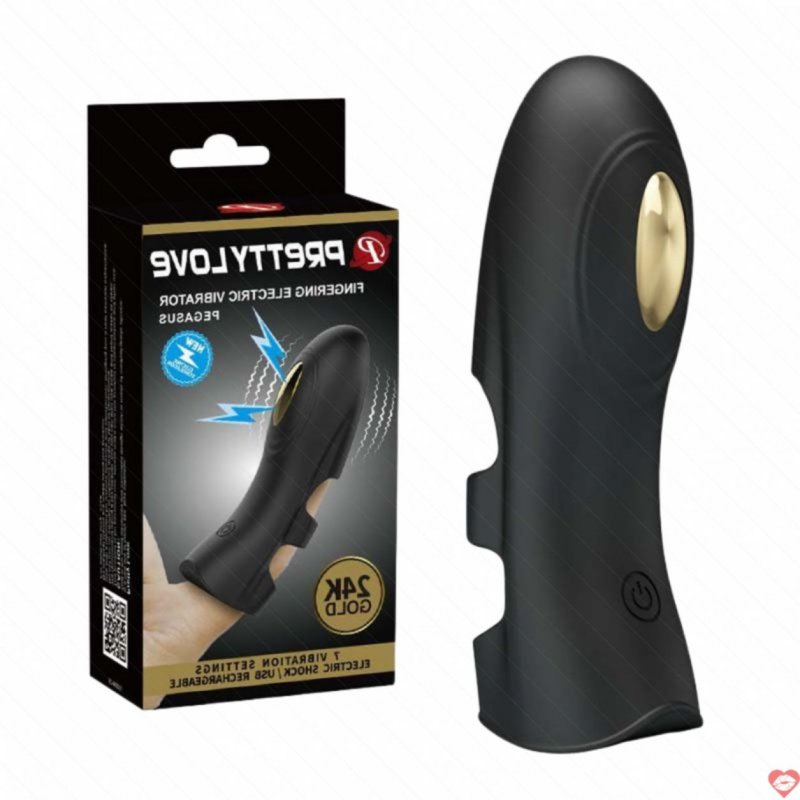 Sextoy ngón tay rung Baile Gold 18k cao cấp Electric phóng điện 