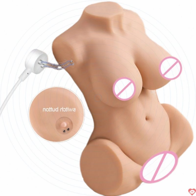 Búp bê bán thân silicon 3D co bóp rung tự động điều khiển từ xa, cao cấp 