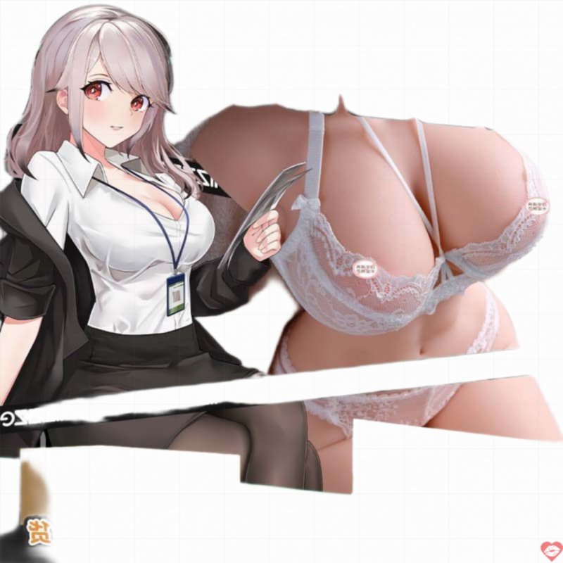 Búp bê bán thân Ling Ruotong Office Girl sexy 9.75kg siêu thực, có lông 