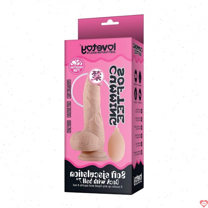 Dương vật đóng đất xuất tinh với bóng lovetoy LV316002