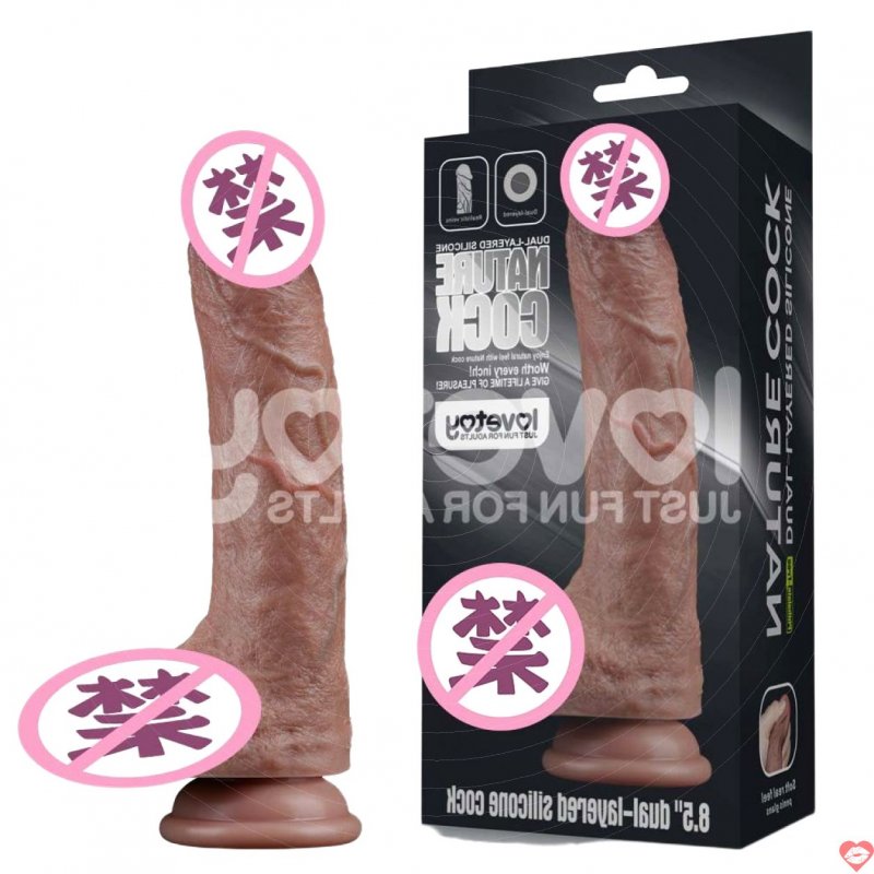 Dương vật giả đóng đất siêu thực 3D Lovetoy Silicone Cock LV411044