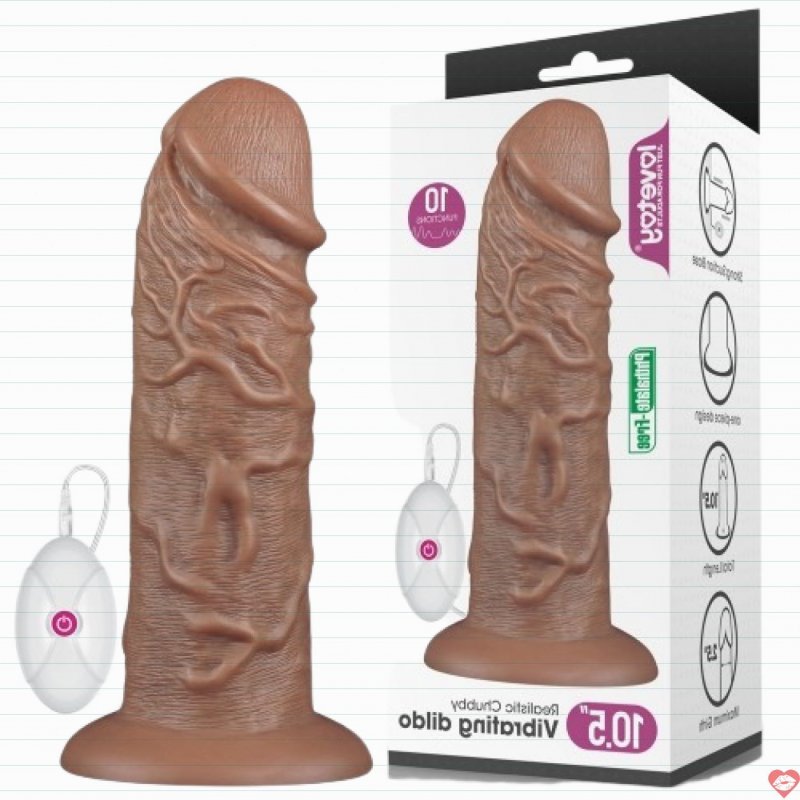 Dương Vật Giả Dán Tường Khủng Lồ Siêu Mềm Mịn Có Rung Cực Mạnh - Lovetoy Chubby USA