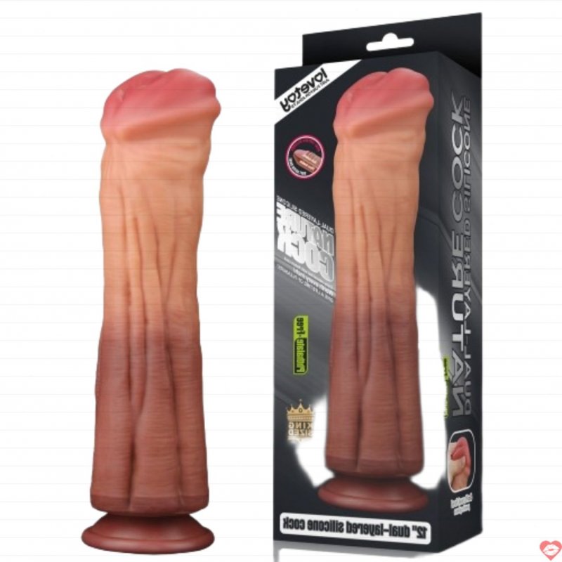 Dương Vật Giả Dán Tường Siêu Khủng Siêu Gân 12in - Silicon 2 Lớp Siêu Mềm Mịn Lovetoy USA