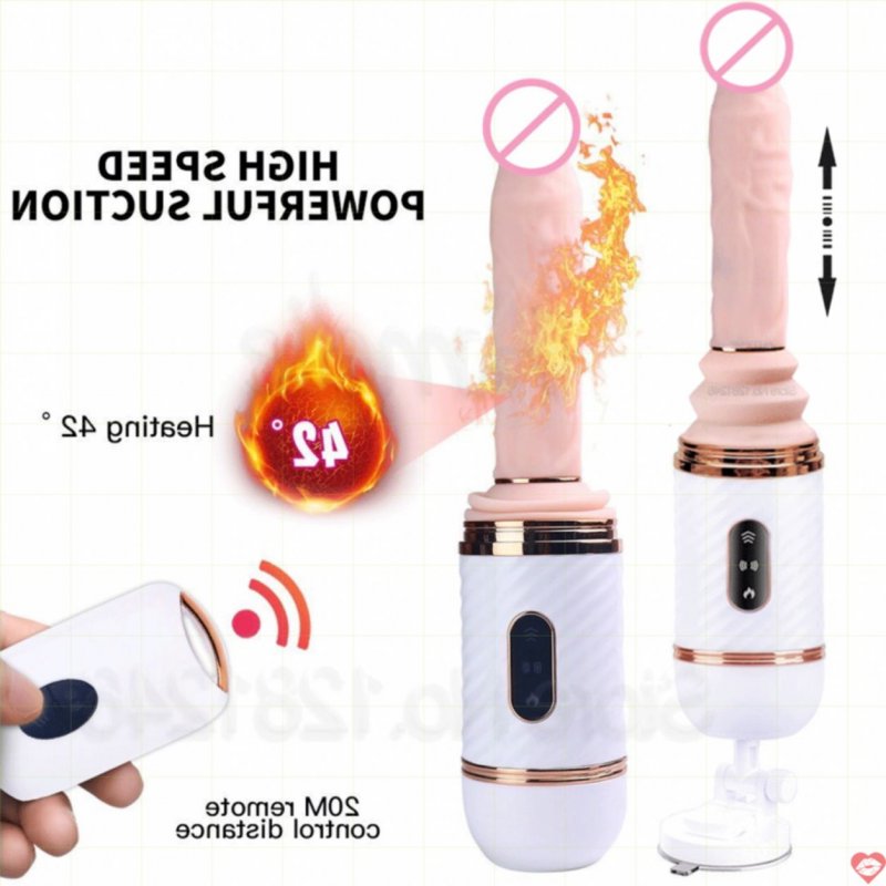 Dương Vật Giả Silicon Cao Cấp 5in1 : Rung  Thụt  Sưởi Ấm  Dán Tường  Điều Khiển