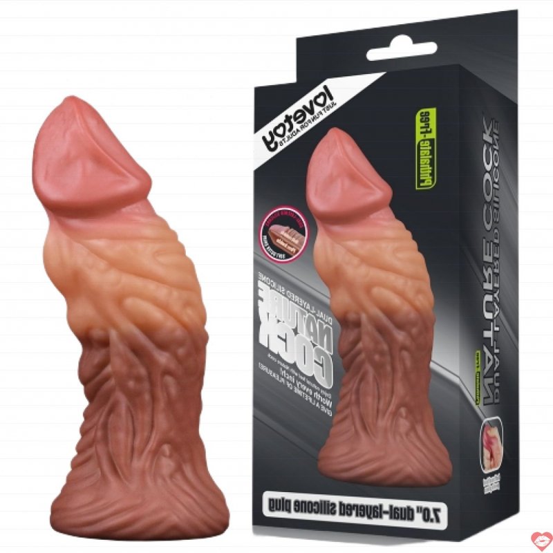 Dương vật Lovetoy 7″ silicon 2 lớp siêu mềm