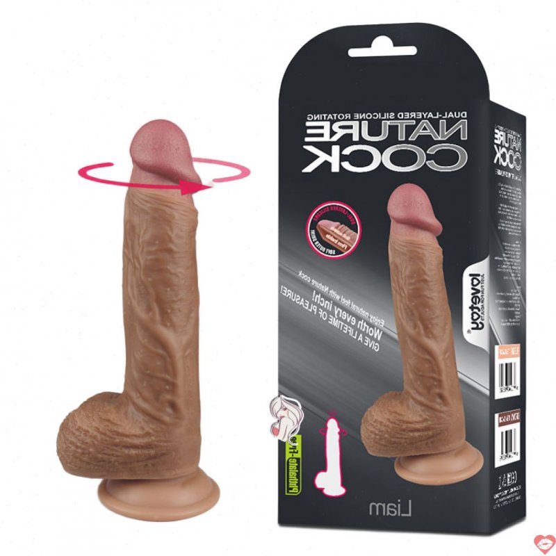 Dương vật giả silicon siêu mềm đẹp rung ngoáy Lovetoy Nature Cock Liam DV58H