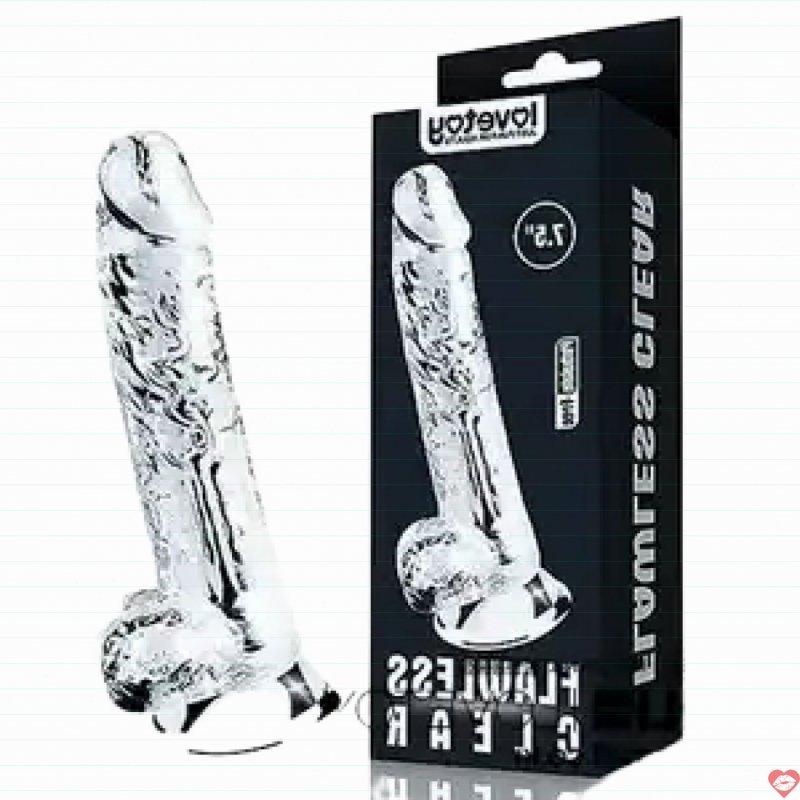 Dương vật giả trong suốt như thật làm sướng âm đạo nữ DV55Nvới đế hít tiện lợi mềm mại kích