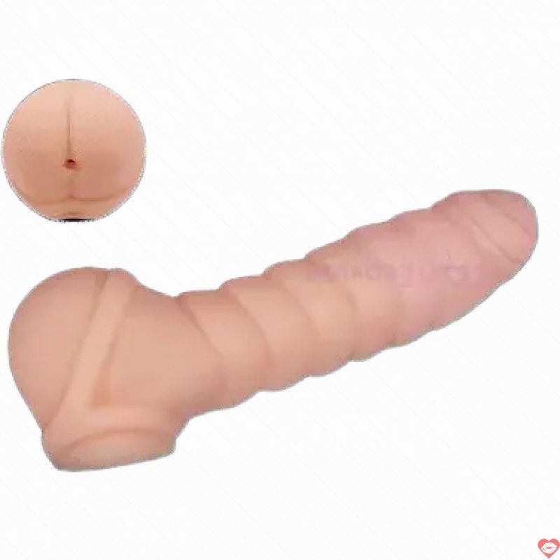 Dương vật giả siêu khủng Strongerman có lỗ hậu môn 2 in 1 DV36E chất liệu TPR có lỗ hậu