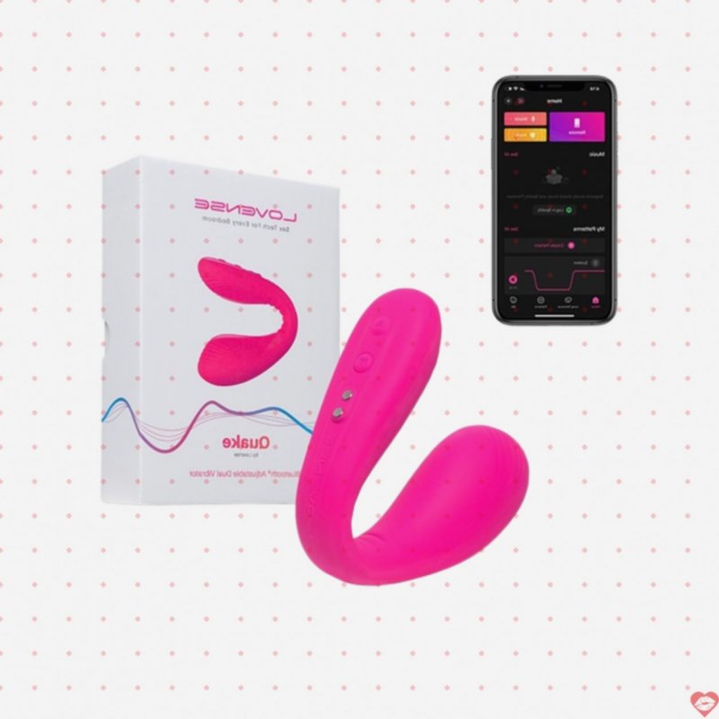 Lovense Quake máy rung tình yêu 2 đầu cực mạnh kết nối App điện thoại