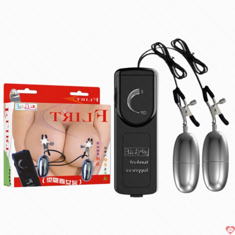 Trứng rung đôi inox có kẹp mát xa ngực Baile Flirt Baile Flirt