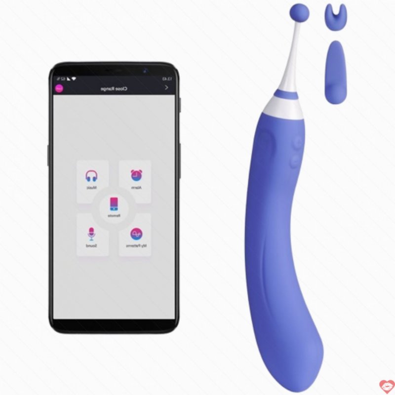 Máy rung 2 đầu điều khiển qua app Lovense Hyphy kèm 3 đầu phụ
