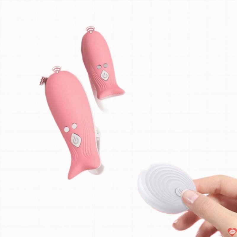Kẹp ti điều khiển từ xa Jiuuy Mini Dolphin đa tần số massage ngực