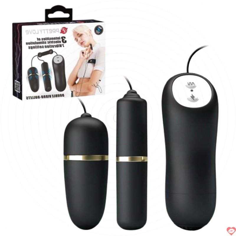 Bộ 2 trứng rung điện Electric Prettylove Simulation 7 chế độ rung.