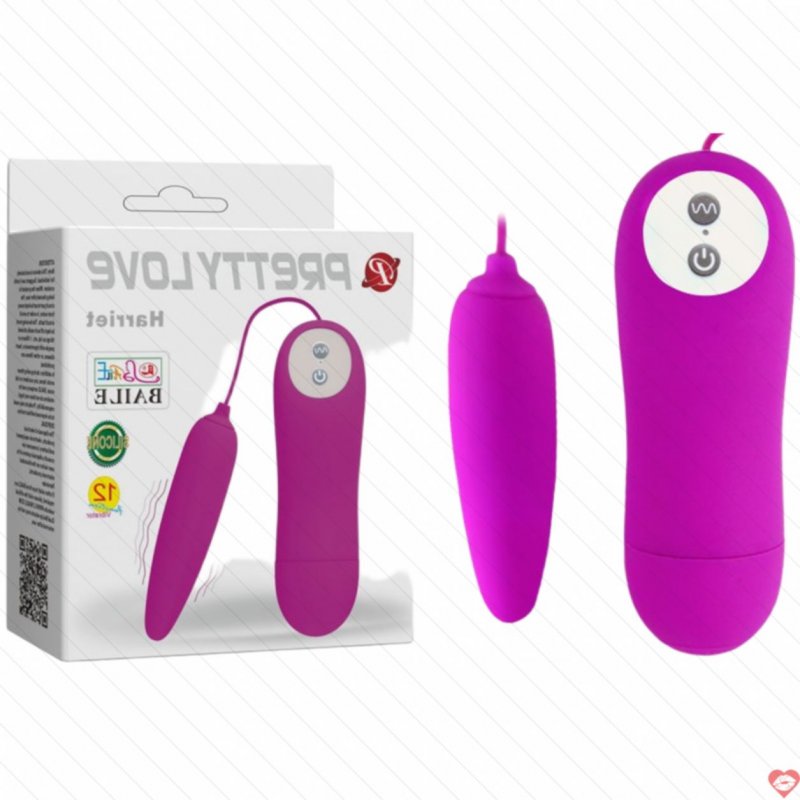 Trứng Rung Silicon Mềm Mịn 1 Đầu Siêu Rung 12 Chế Độ - PrettyLove Harriet