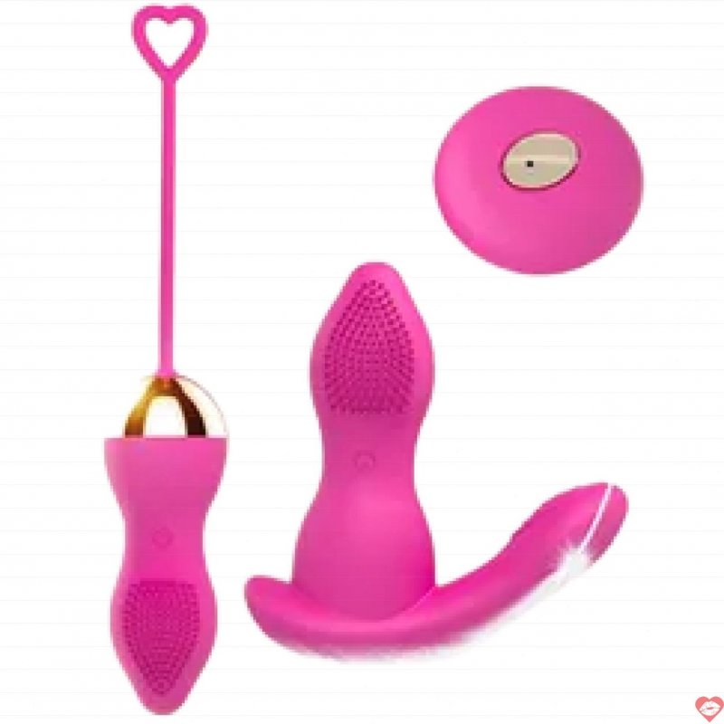 Trứng Rung Tình Yêu 2 Trong 1 Rung 7 Chế Độ Điều Khiển Từ Xa