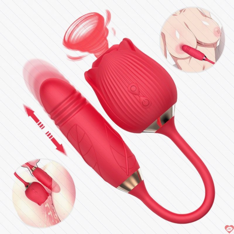 Trứng Rung Cao Cấp OULEINA 2 Đầu: Rung - Thụt - Mút