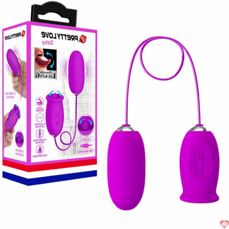 Trứng rung và lưỡi liếm 2 đầu PrettyLove Daisy kích thích cực sướng EG30E