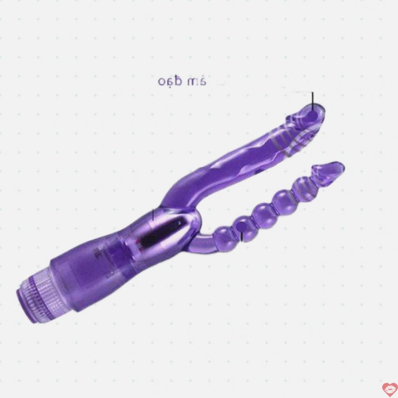 Dương vật rung 2 nhánh Double Pleasure silicon mềm mại kích thích điểm G hậu môn 