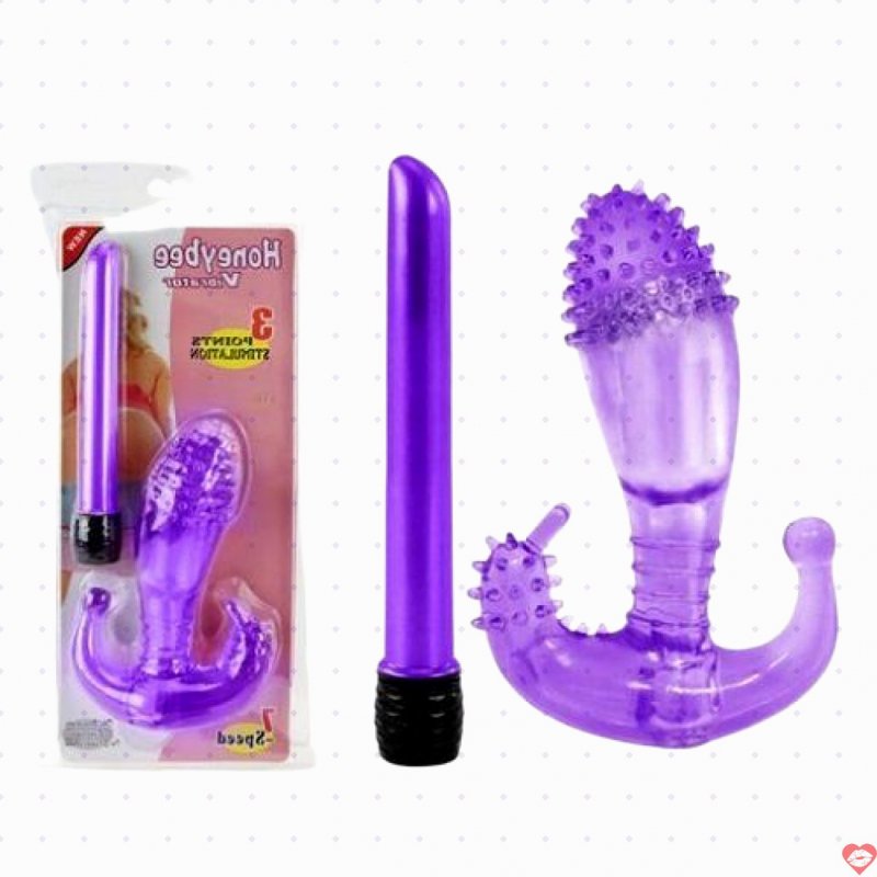 Dương vật silicon gai rung hình mỏ neo Honeybee