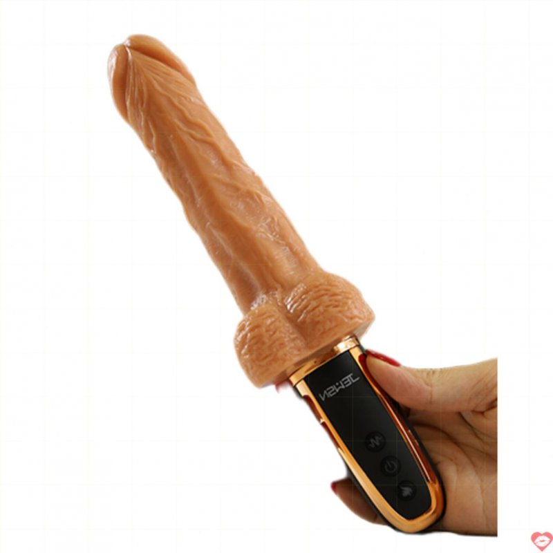 JEUSN cầm tay rung thụt tỏa nhiệt cao cấp silicone mềm mịn