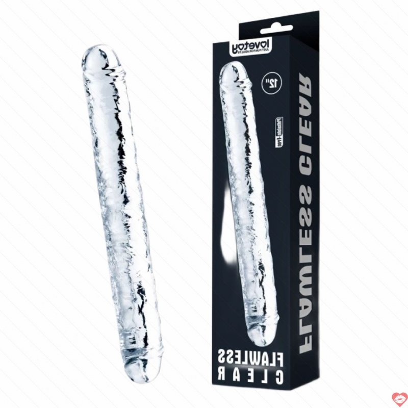 Lovetoy Flawless Clear Double dương vật hai đầu trong suốt