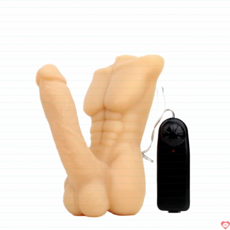 Dương vật giả bán thân búp bê Bigger Man rung kích thích mạnh