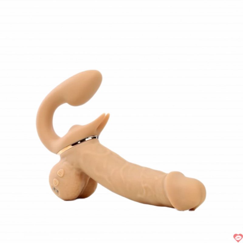 Yeain Double Enjoy Cannon dương vật giả 2 đầu rung thụt cho Les
