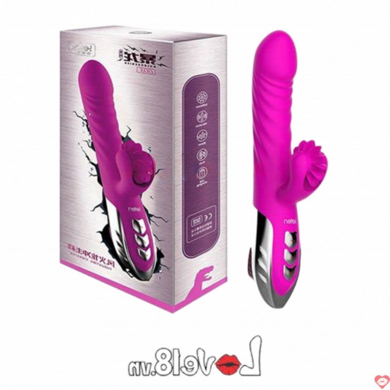 Dương vật rung thụt tỏa nhiệt có lưỡi liếm Leten