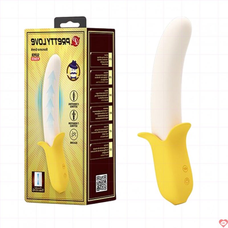 Banana Geek dương vật giả quả chuối kích thích đa chế độ rung 