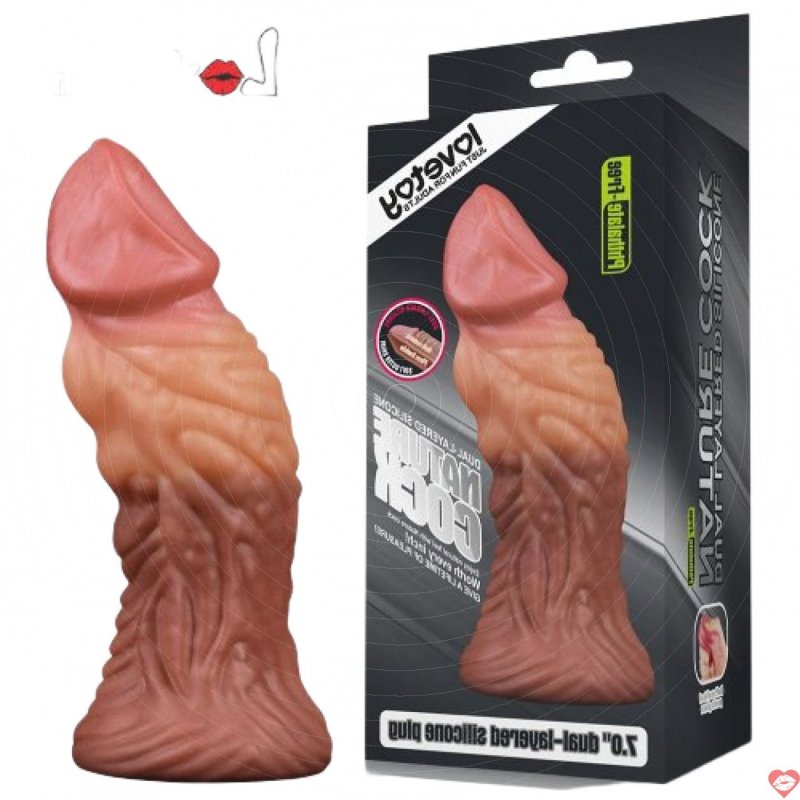 Dương vật giả silicone bạch kim 2 lớp siêu gân Lovetoy size 7.0 inch