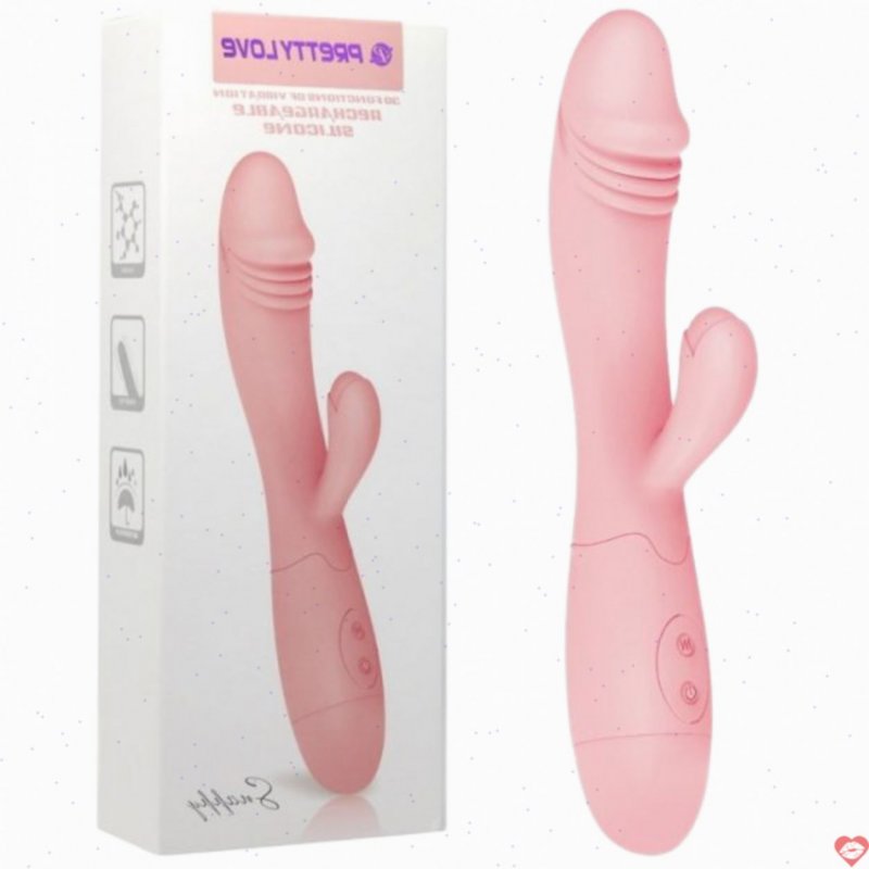 Dương vật giả prettylove hồng sạc siêu rung