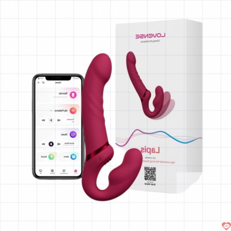 Lovense Lapis cu giả rung 2 đầu cho les kết nối App điện thoại