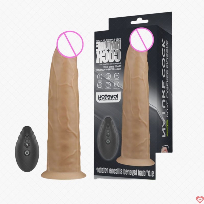 Dương vật giả siêu to rung ngoáy gắn tường Lovetoy Nature Cock 9 inch