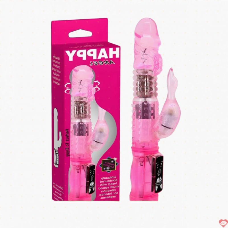 Dương vật giả 2 nhánh rung ngoáy Baile Happy Angel