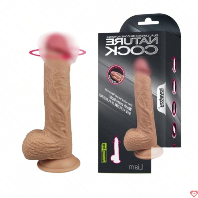 Dương vật gắn tường silicone siêu mềm rung ngoáy Lovetoy Nature Cock Liam