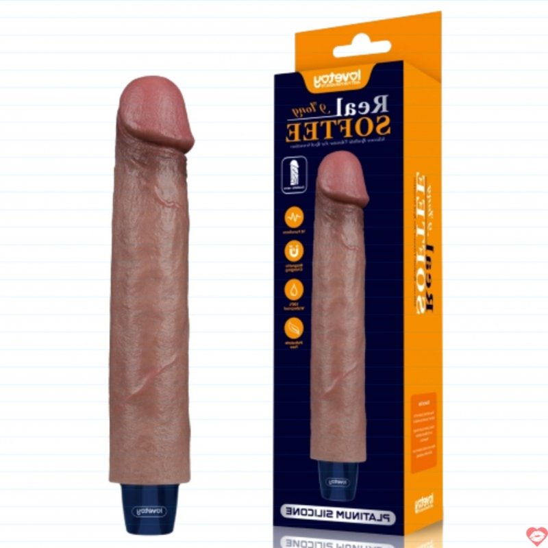 Dương Vật Giả Mềm Mịn Như Thật - Có Rung Siêu Mạnh - Sạc Pin - Lovetoy REAL SOFTEE