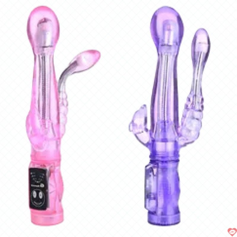 Dương vật giả 3 đầu Tease rung đa năng mềm mịn an toàn kích thích 