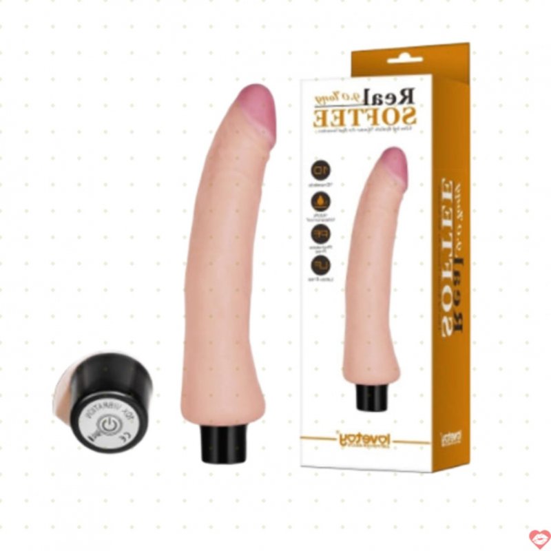 Dương Vật Giả Lovetoy Real Softee Siêu Mềm Dài 10 In  Với 10 Tần Số Rung
