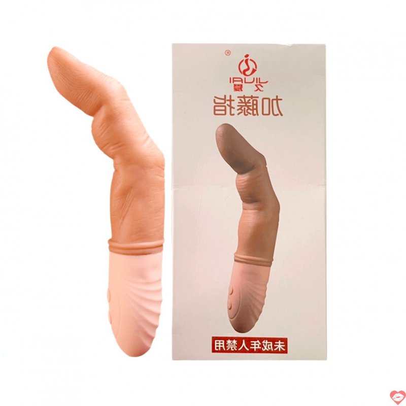 Máy massage Jiuai ngón tay silicon mềm 7 chế độ rung sưởi ấm 