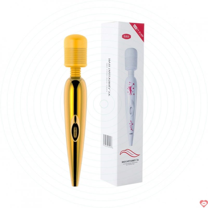 Máy massage Lilo Mini Gold nhỏ gọn silicon an toàn rung đa chế độ sạc USB 