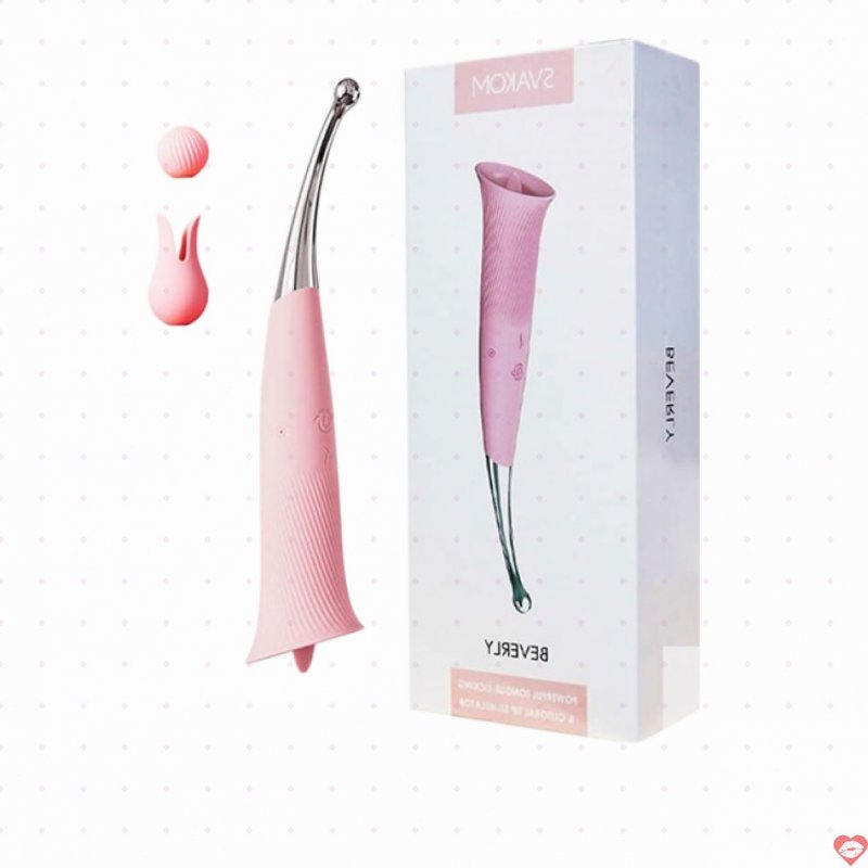 Máy mát xa điểm g 2 đầu rung liếm siêu kích thích Svakom Beverly
