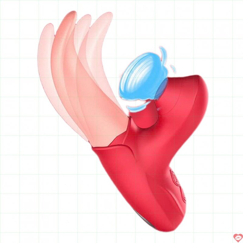 Lưỡi rung liếm điểm G bú mút 2 trong 1 silicone cao cấp JIUUY 