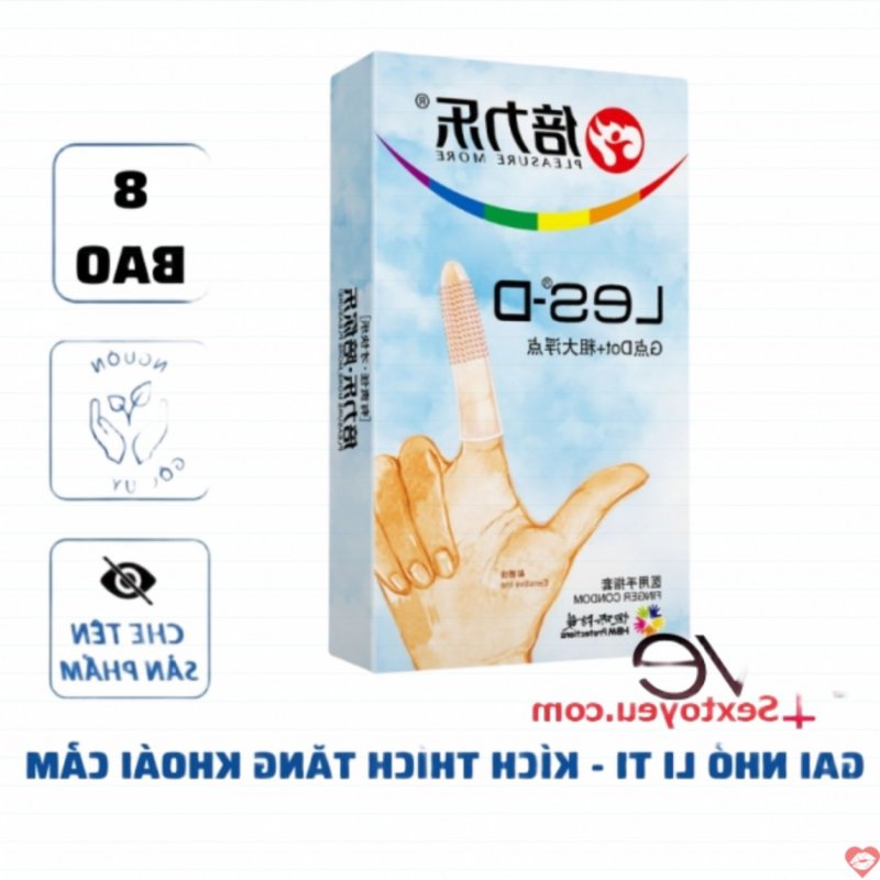Bao cao su ngón tay Les-D hạt nổi kích thích điểm G