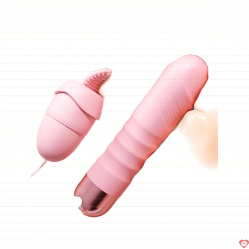 Trứng rung tình yêu Mizzzee PINK LAZZY 2 quả lưỡi liếm và rung