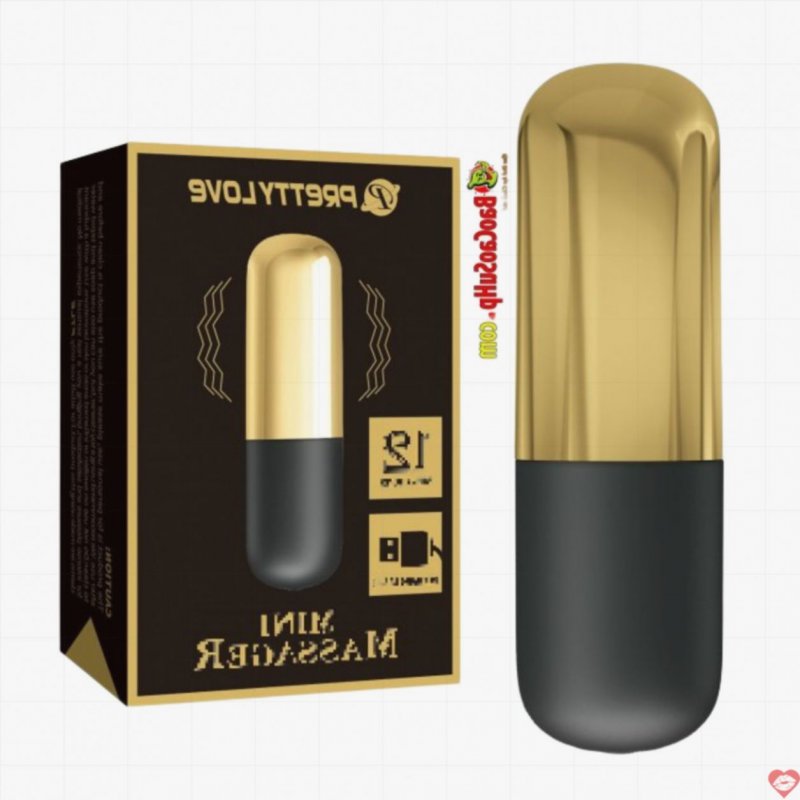 Trứng rung USB viên đạn nhỏ mạ vàng Prettylove BI-014501J ZOZ Gold