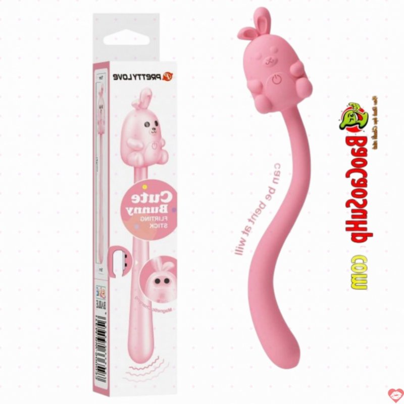 Que rung Prettylove Cute Bunny Padilla silicone 7 chế độ rung mềm mại